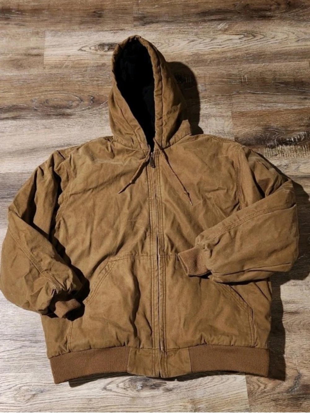 Wolverine Brown Hooded Lightweight Shirt Jacket